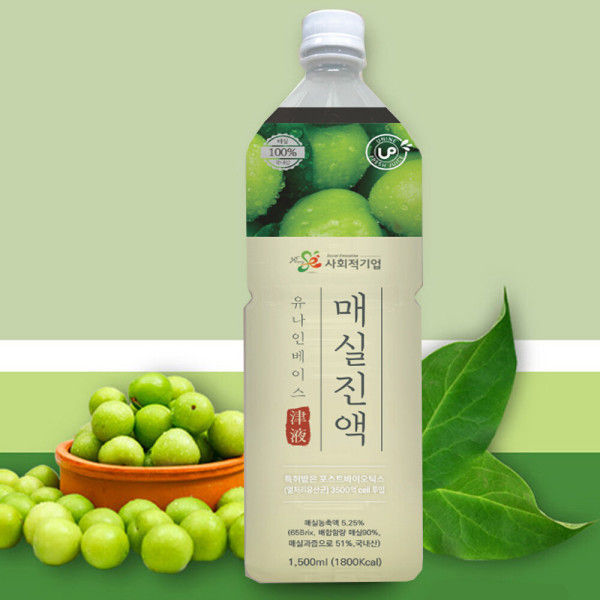 농업회사법인한국비엘 유나인 매실청 1.5L (1개)_이미지