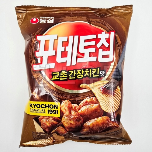 농심 포테토칩 교촌간장치킨맛 55g (1개)_이미지