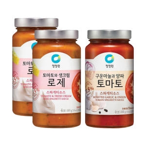 로제파스타소스, 600g, 2개 + 토마토 파스타소스, 600g, 1개 + 스파게티면500g, 1개