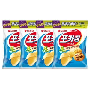 포카칩 오리지널 지퍼백 266g 4개