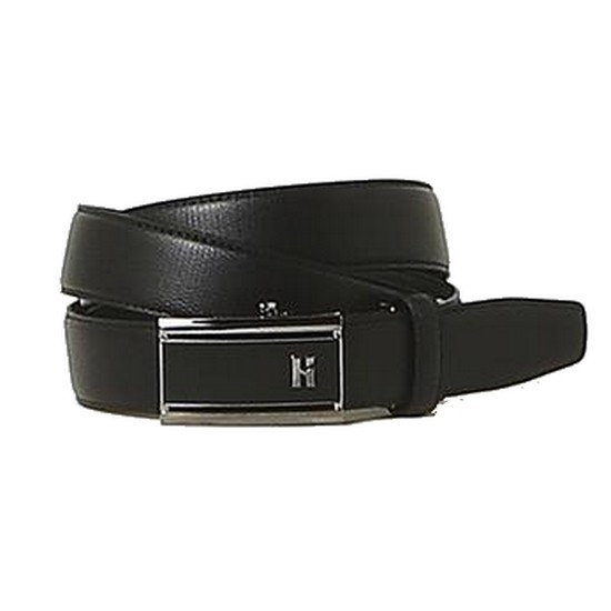 HJBE3E780.BK 남성 블랙 퍼피장식 소가죽 자동벨트 428519