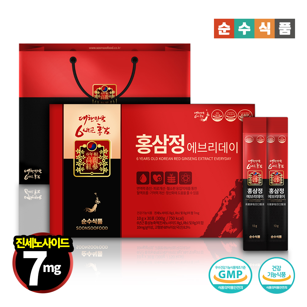 순수식품 홍삼정 에브리데이 10ml 30포 (1개)_이미지