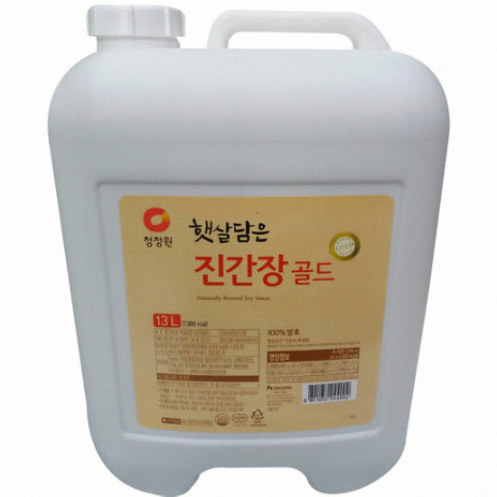 청정원 햇살담은 진간장 골드 13L이미지입니다. 누르면 해당 게시물로 새창이동합니다.