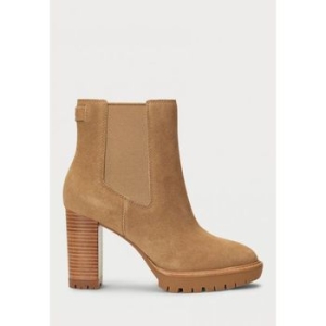 로렌 랄프 레인 스웨이드 부티 클래식 앵클 부츠 카멜 6937079