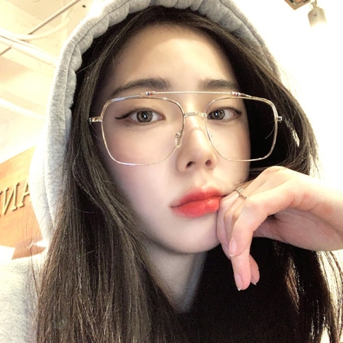 남자 남성 빅 오버사이즈 큰 수입 투브릿지 보잉 실버 메탈 안경테_이미지