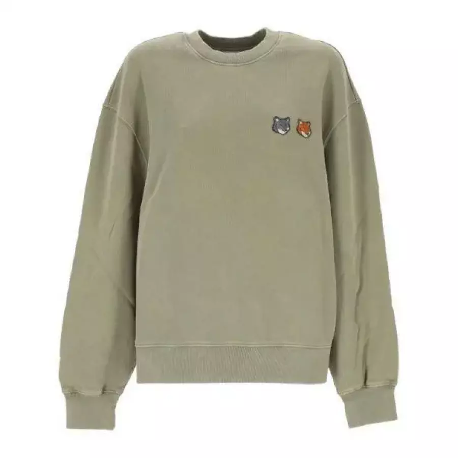 메종키츠네 긴팔 티셔츠 QM00313KM0341 0418 FADED LAUREL GREEN_이미지