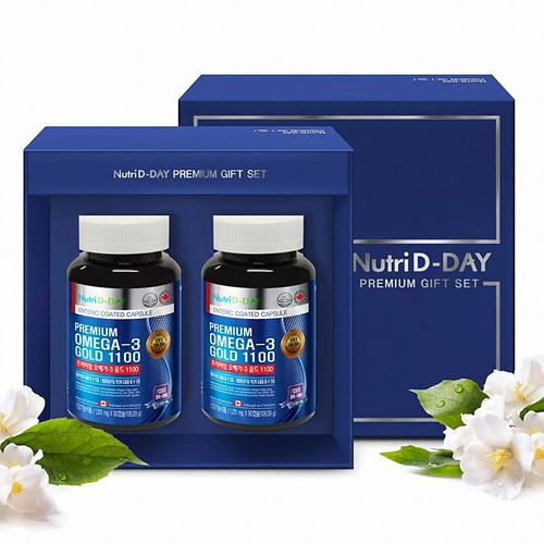 뉴트리디데이 프리미엄 오메가-3 골드 1100 2개입 선물세트 (1개)