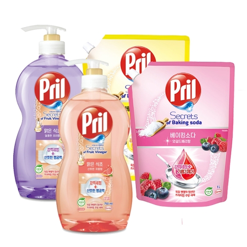 맑은식초 주방세제 산뜻한 자몽 700ml + 리필 1L