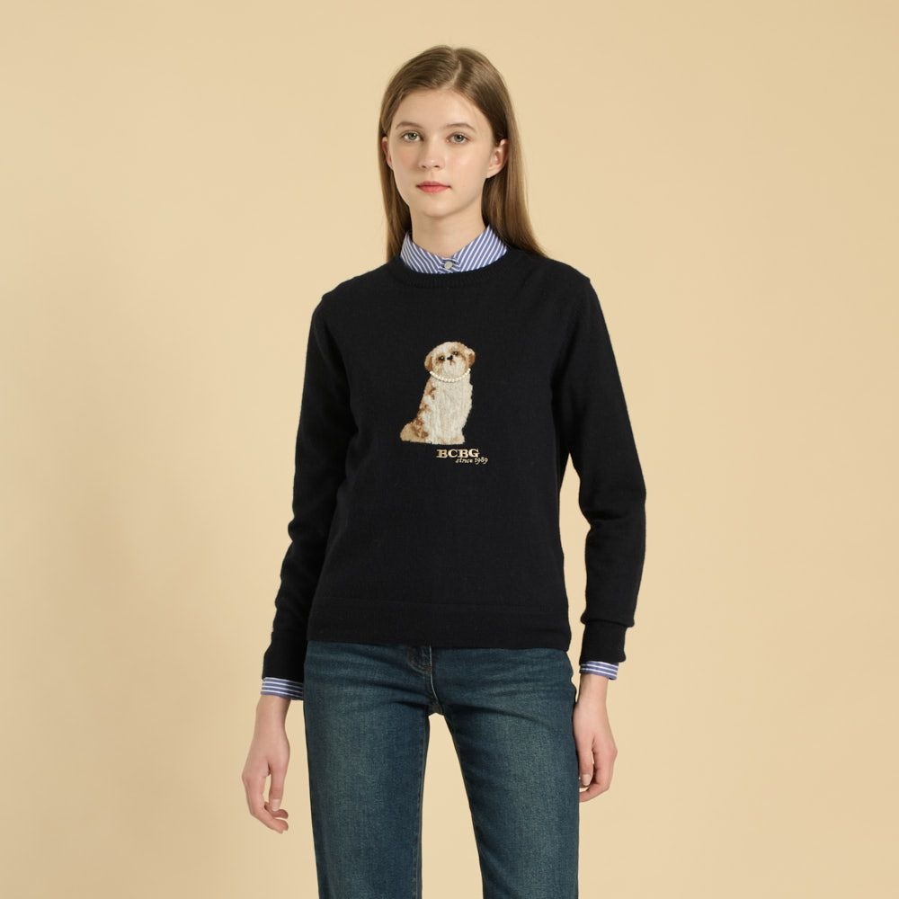 BCBG 엘리 퍼피 라운드넥 POB5W9K405 J4K9L2M5 Z7A2B9C4 그레이 97 55_이미지