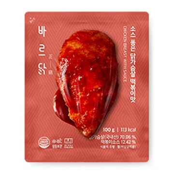 메디쿼터스 바르닭 소스 품은 닭가슴살 떡볶이맛 100g (5개)