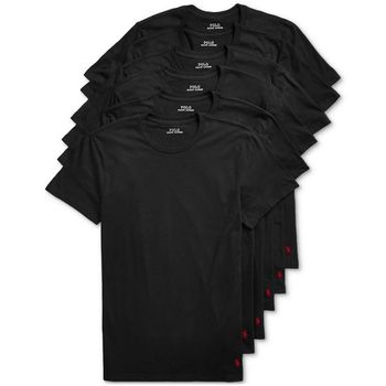  폴로랄프로렌 폴로 맨즈 5+1 프리 Bonus 팩 클래식핏 코튼 저지 Crewneck Undershirts 블랙 166740
