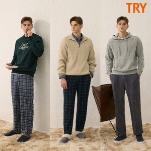 TRY 신상 남성 기모 파자마 팬츠 3종_23109377_643588