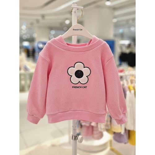 프렌치캣 티파니1 핑크 꽃 맨투맨 Q61DAT060