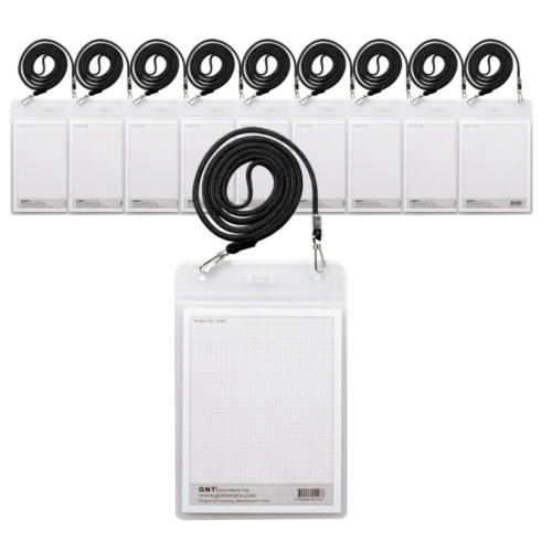 고무나라 700 미디어 목걸이명찰 세로 파랑 (10개)_이미지