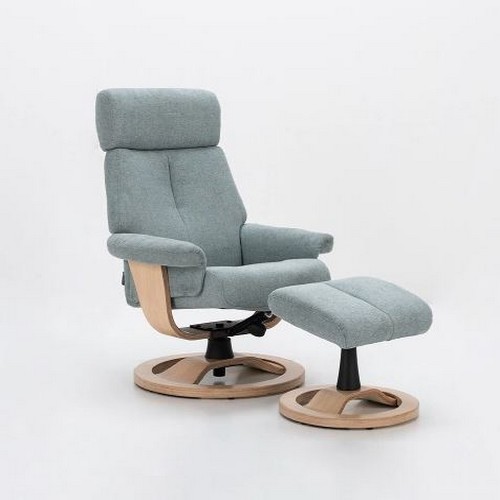 레벤 한샘몰 우디 패브릭 리클라이너 1인용 (스툴포함)_이미지