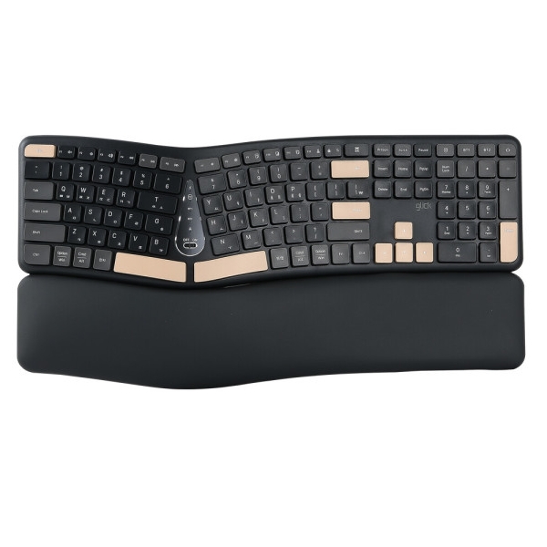 지클릭커 OFFICEPRO EK300 인체공학 무선 (베이지 블랙)_이미지