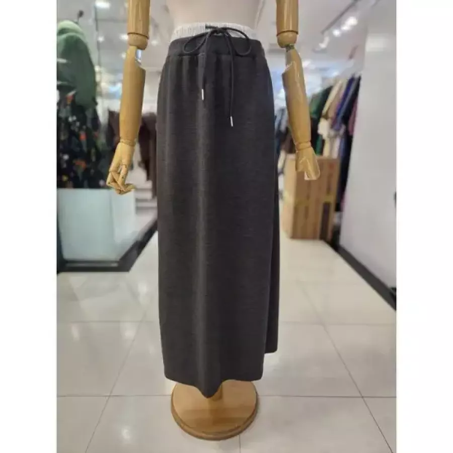 밸리걸 세이브존01 배색 허리 밴딩 H 끈 롱스커트 634530 52665521