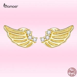 스털링 BAMOER-925 실버 스택 가능 개 고양이 발자국 손가락 반지 여성용 결혼 반지, 쥬얼리 발렌타인 데이 선물