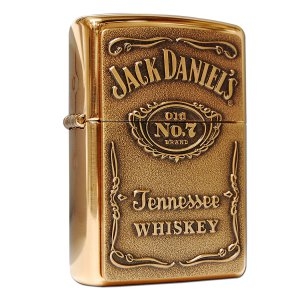 지포 Zippo 잭 다니엘엠블럼 브라스 황동 위스키 254BJD428