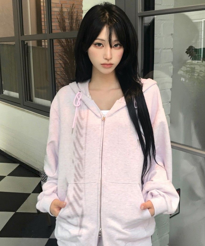 러브이즈트루 RL CROSS COLORSTONE HOOD ZIP UP PINK 5011355008_이미지