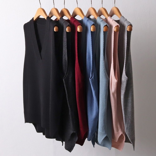 아이우먼 빅사이즈베스트 I396L510 베이직브이언발조끼 EB