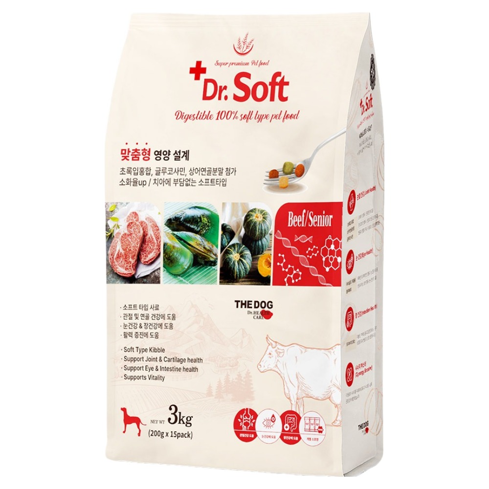 더독 닥터소프트 비프 노령견용 3kg (1개)_이미지