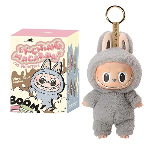 팝마트 라부부 1세대 더 몬스터즈 테이스티 마카롱 시리즈 인형 키링 (그레이)_이미지