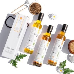 농부플러스 국산 냉압착 생들기름 저온압착 들기름 참기름 1병 선물세트