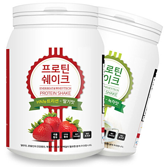 프로틴 쉐이크 NH뉴트리션 600g 2종 (녹차맛, 딸기맛) (2개)_이미지