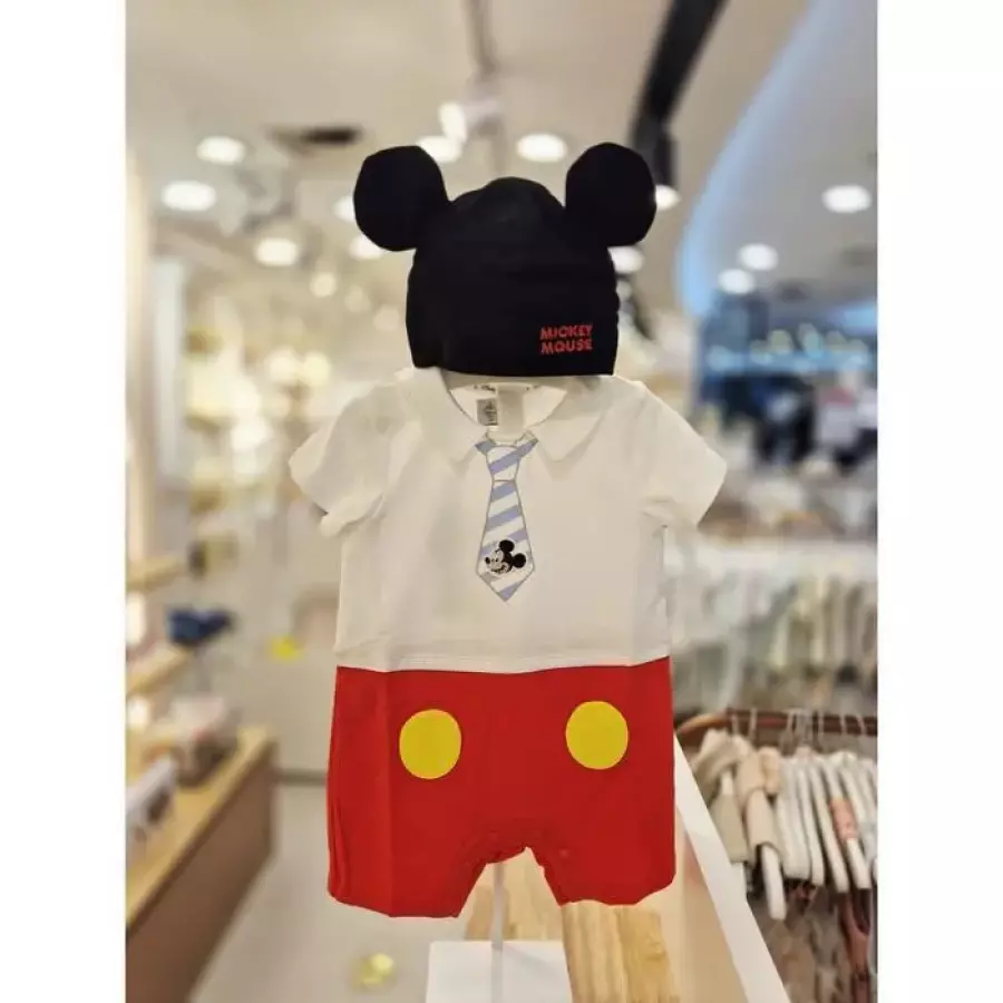 세이브존03 디즈니 미키 넥타이 바디수트 모자 AQ79S327901A