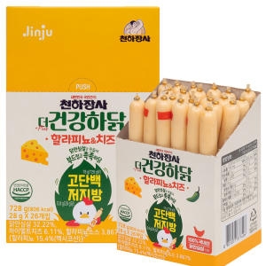 진주햄 천하장사 더 건강하닭 할라피뇨&치즈 26개입 728g (1개)_이미지