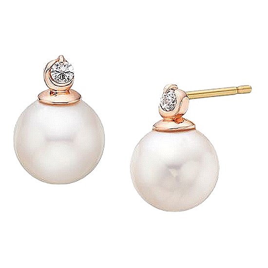 다이아미 18K 다이아몬드 진주 러브어페어 귀걸이 PSD0011E_이미지