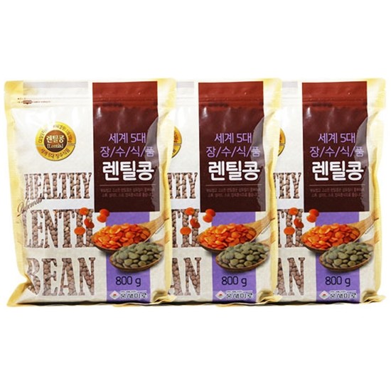 경기농산 온새미로 브라운 렌틸콩 800g (6개)_이미지