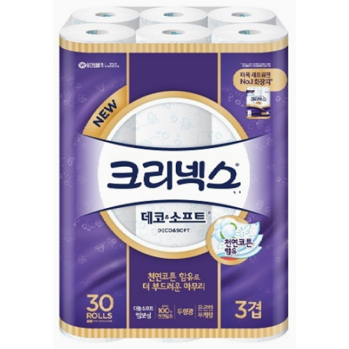 크리넥스 데코 앤 소프트 30m (30롤) (1팩)_이미지