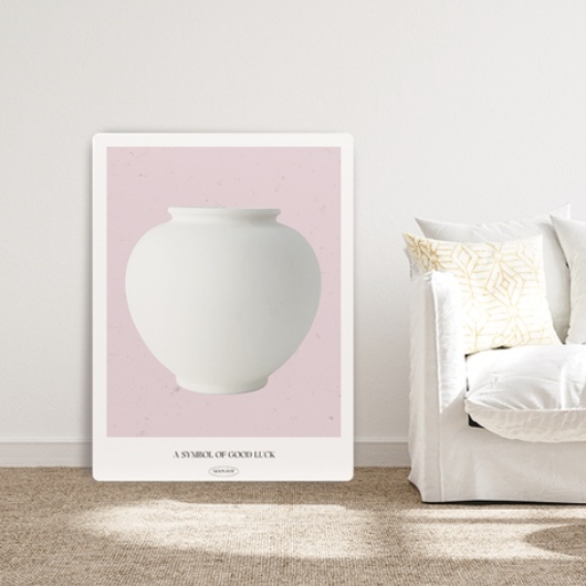 오홀리브 달항아리 기본다리 액자테이블 (80x60cm)_이미지