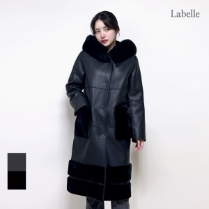 라벨르 나파 폭스후드 무스탕 리버시블 롱코트_LB115CT_N_이미지