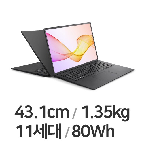 LG전자 2021 그램17 17ZD90P-GX5BK WIN10 (SSD 1TB)_이미지