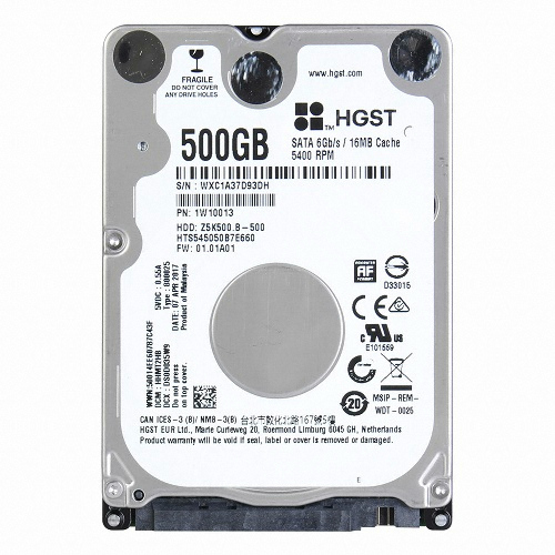 HGST Travelstar Z5K500.B 5400/16M/노트북용 (HTS545050B7E660, 500GB)