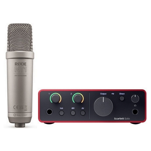 Focusrite Scarlett Solo 4세대 (+ 마이크, 로데 NT1 5세대)