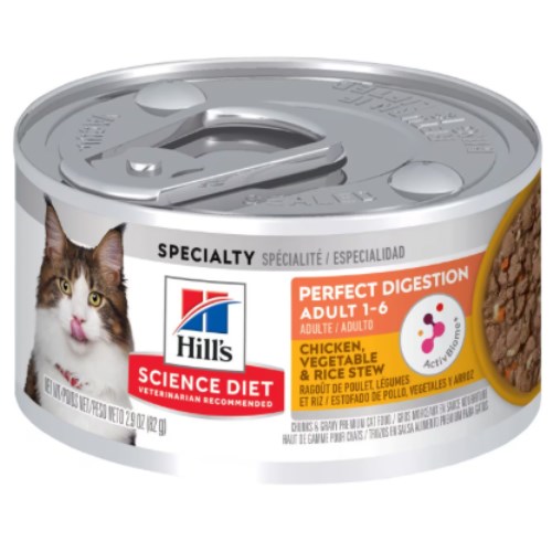 힐스 힐스 사이언스 다이어트 캣 어덜트 퍼펙트 다이제스천 스튜 캔 82g (3개)
