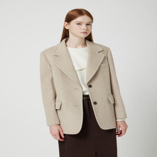 대현 씨씨콜렉트 C254MSF332_울 블렌드 싱글 투버튼 자켓