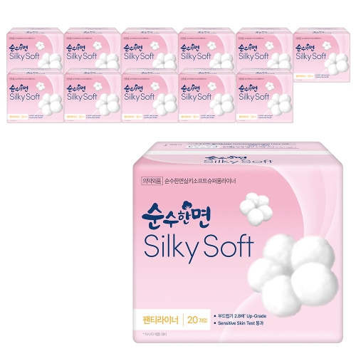 순수한면 실키소프트 슈퍼롱 라이너 20개 (12팩(240개))_이미지