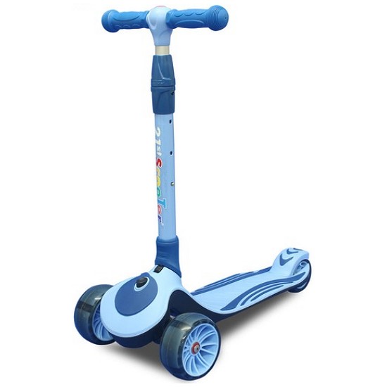 파파스토이 21st 크레용 접이식 킥보드 (오션블루)_이미지