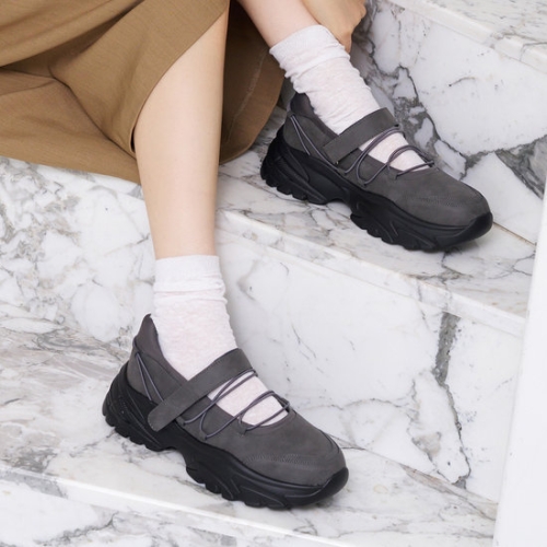 엘칸토 마쯔 여성 캐주얼 밴딩 메리제인 스니커즈 6cm LCWS40M539