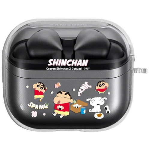 코쿼드 갤럭시 버즈3 짱구는 못말려 개구쟁이 투명 케이스