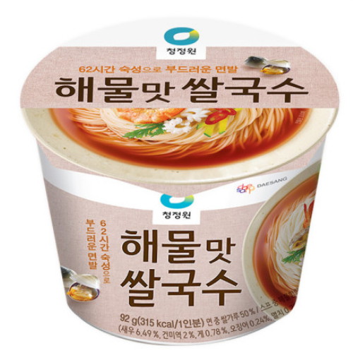 대상 청정원 해물맛 쌀국수 92g (1개)