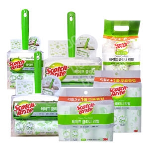 3M 스카치브라이트 테이프 클리너 중형 대형 핸들1+리필5 돌돌이 머리카락 크리너 먼지제거