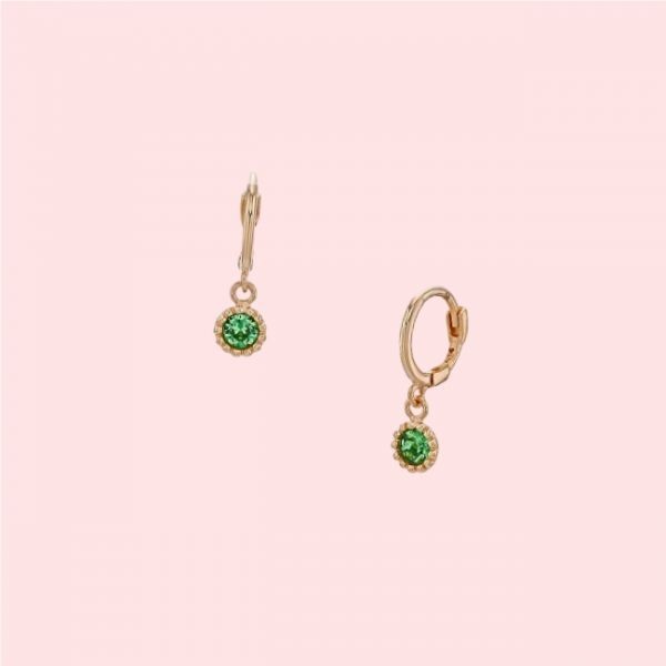 프래그먼츠코리아 세그먼트에이 14K 그린CZ 원터치 귀걸이 피어싱 이어링 악세서리 ST23579E 4602592