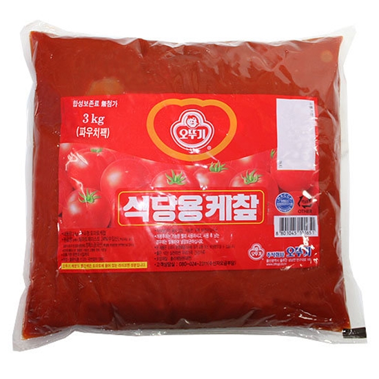 오뚜기 식당용 케찹 3kg (파우치)이미지입니다. 누르면 해당 게시물로 새창이동합니다.