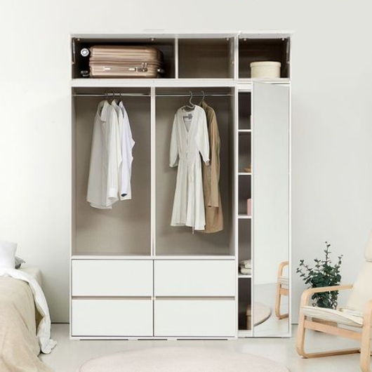 BIF보루네오 캐빈 슬라이딩 옷장 HH세트 1600_이미지